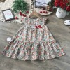 Đầm hoa nhí đuôi cá bé gái - size 2 -6 chất liệu kate Hàn-VÁY XUÂN HÈ BÉ GÁI